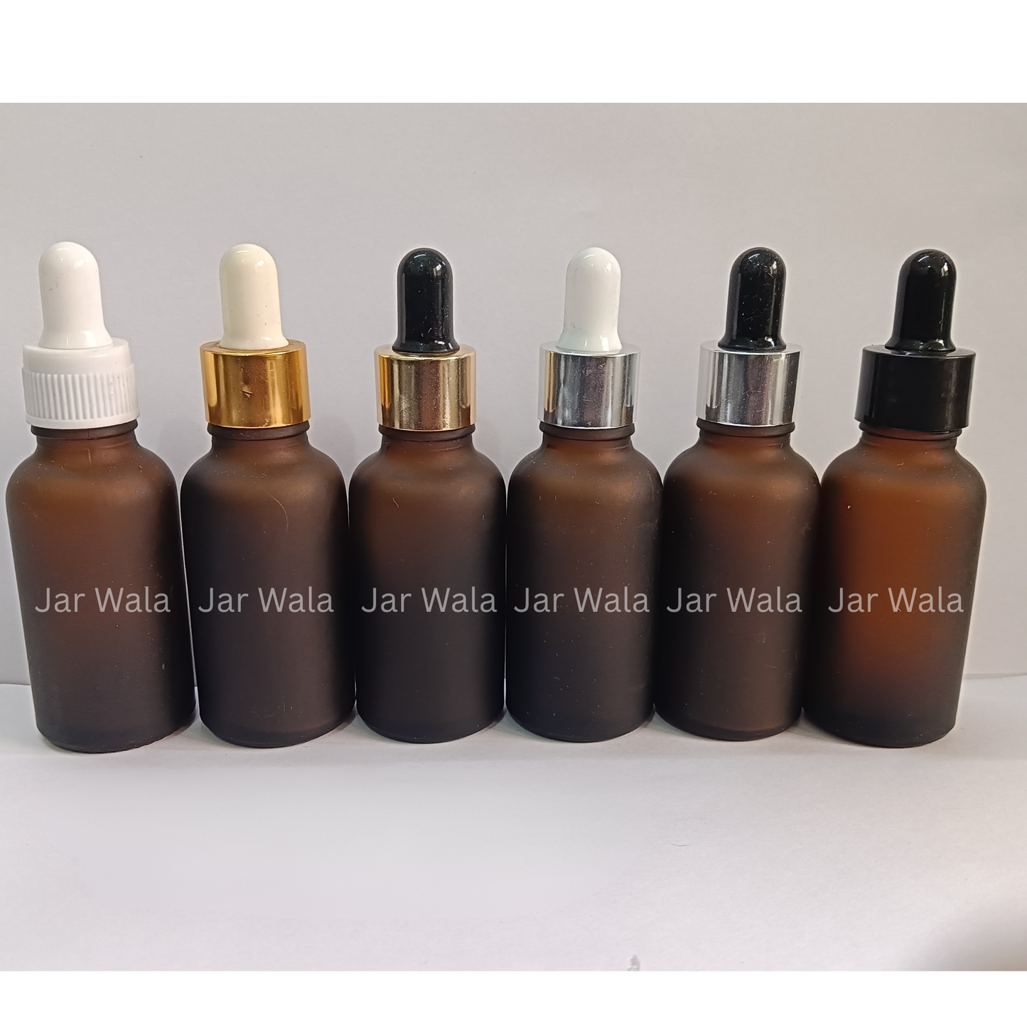 30ML AMBER FROSTED GLASS BOTTLE WITH DROPPER SET