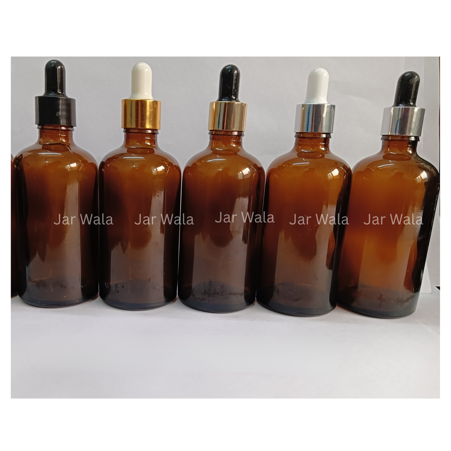 100ML AMBER GLASS BOTTLE WITH DROPPER SET