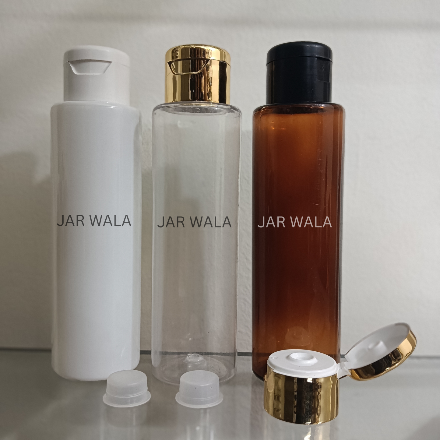 100ML PET SLEEK  BOTTLE WITH FLIPTOP CAP AND INNER PLUG