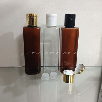100ML PET SQUARE  BOTTLE  WITH FLIPTOP CAP AND INNER PLUG
