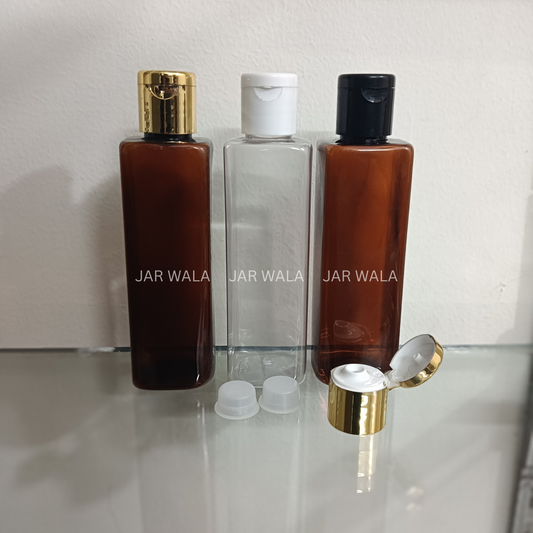 100ML PET SQUARE  BOTTLE  WITH FLIPTOP CAP AND INNER PLUG