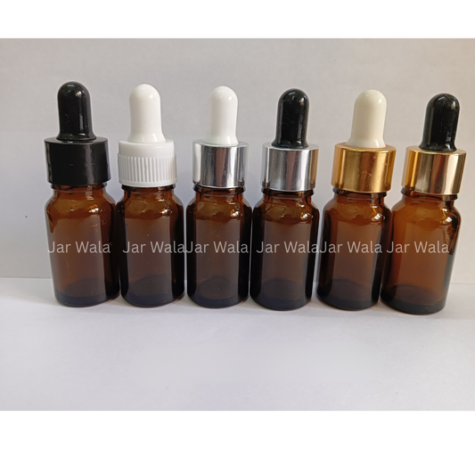 10ML AMBER GLASS BOTTLE WITH DROPPER SET
