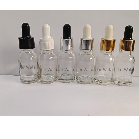 10ML CLEAR GLASS BOTTLE WITH DROPPER SET