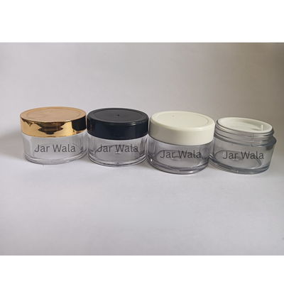 15GM ACRYLIC SAN JAR WITH CAP AND INNER PLUG/LID