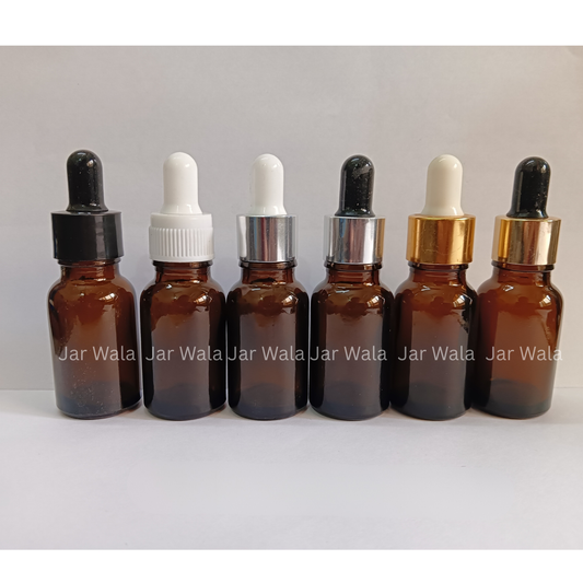 15ML AMBER GLASS BOTTLE WITH DROPPER SET
