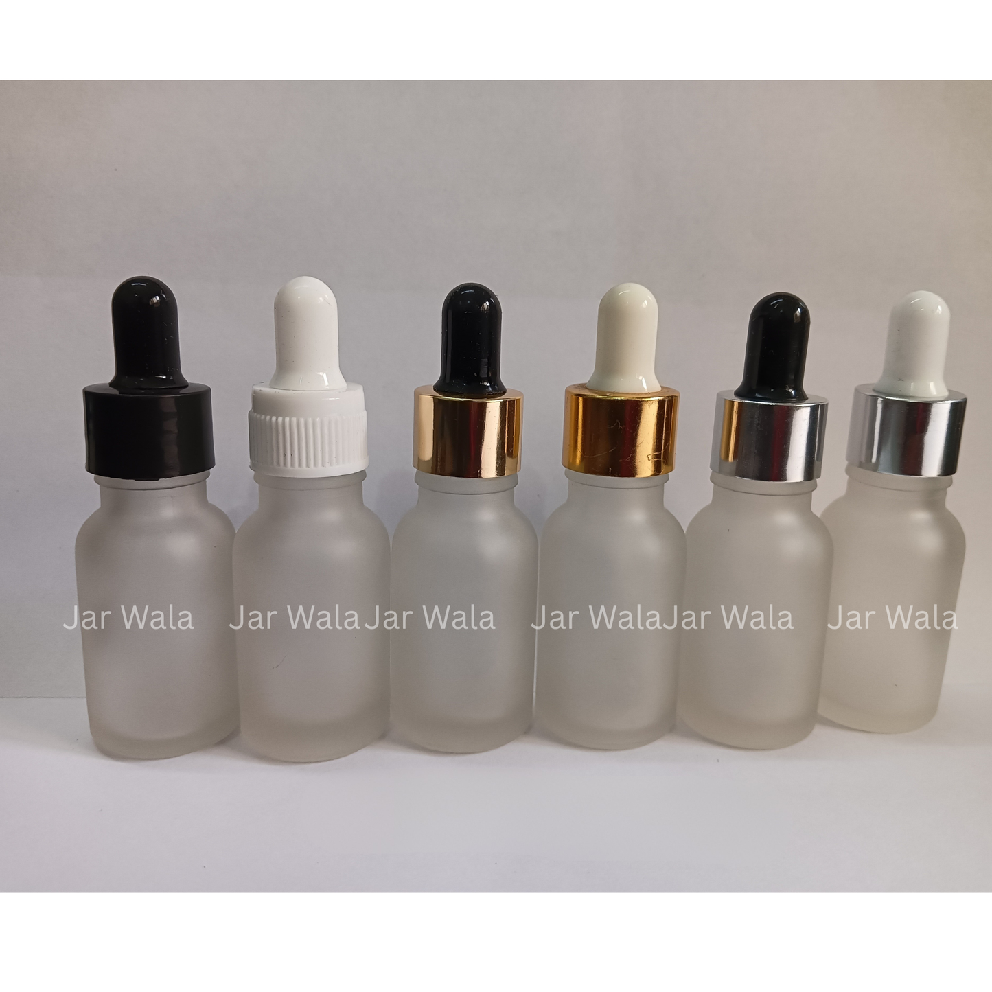 15ML CLEAR FROSTED GLASS BOTTLE WITH DROPPER SET