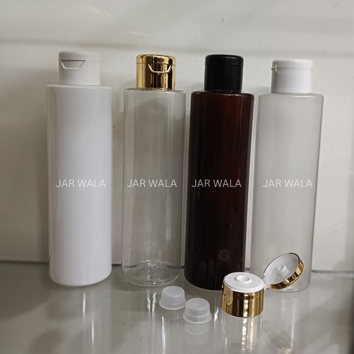 200ML PET SLEEK  BOTTLE WITH FLIPTOP CAP AND INNER PLUG