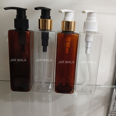 200ML PET SQUARE  BOTTLE WITH DISPESER PUMP