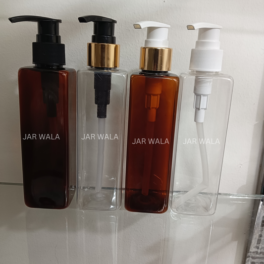 200ML PET SQUARE  BOTTLE WITH DISPESER PUMP