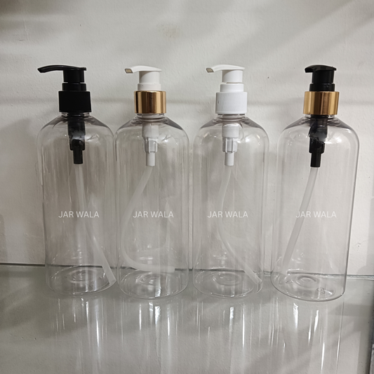 500ML PET ROUND BOTTLE WITH DISPENSER PUMP