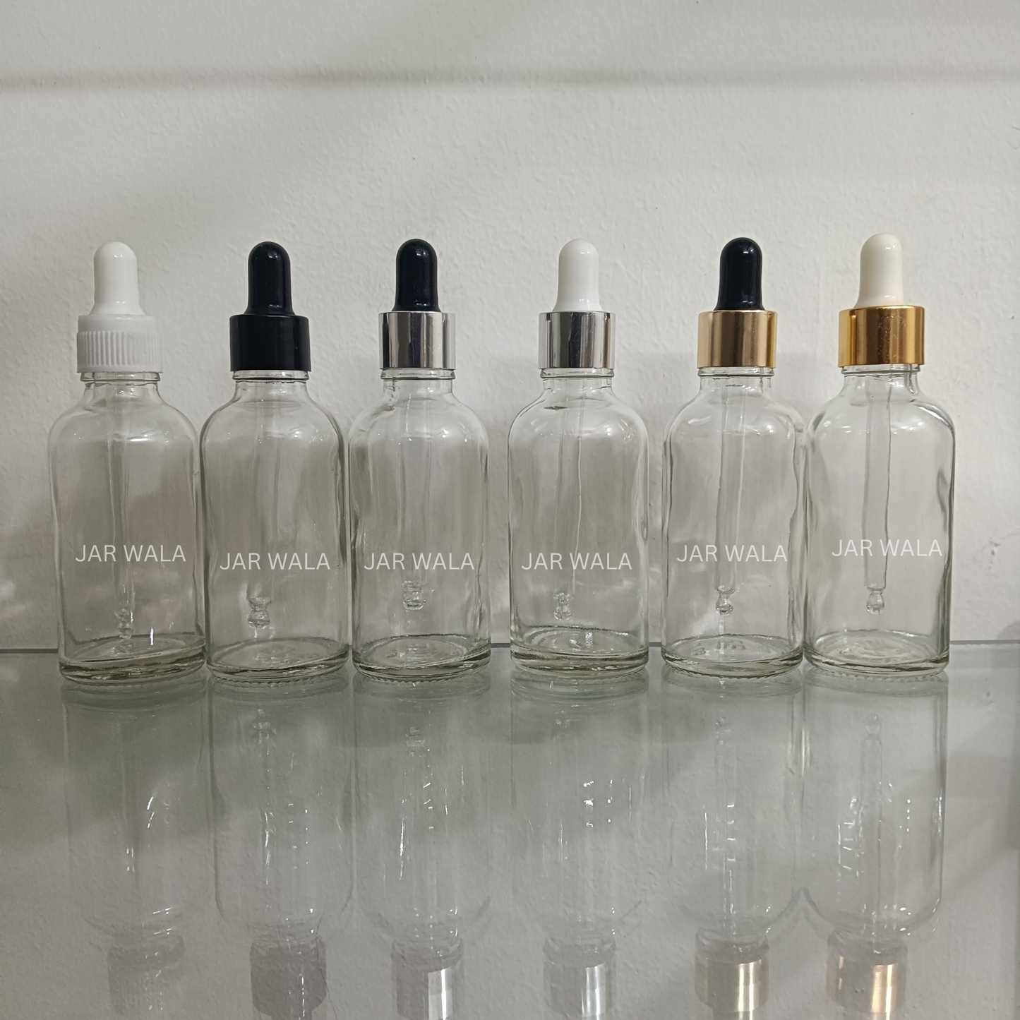 50ML CLEAR GLASS BOTTLE WITH DROPPER SET