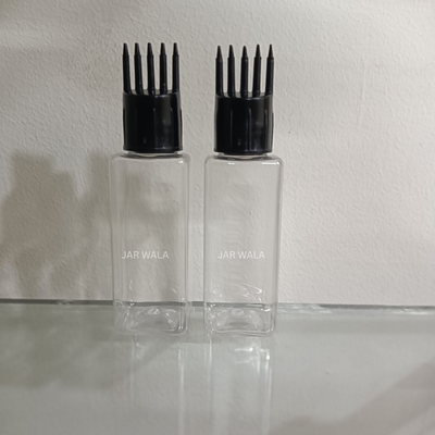50ML PET SQUARE BOTTLE WITH COMB APPLICATOR