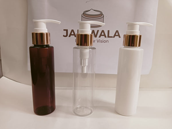 100ML BOTTLE WITH GOLDEN WHITE DISPENSOR